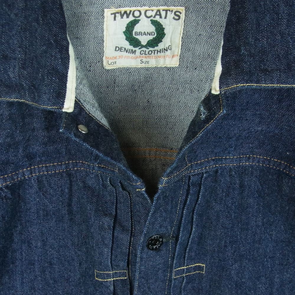 tcbジーンズ  TWO CAT's デニム ジャケット 日本製 インディゴブルー系 38【中古】