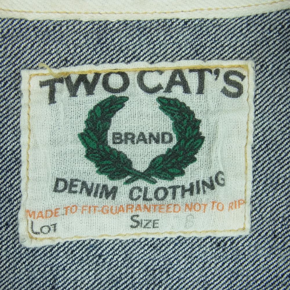 tcbジーンズ  TWO CAT's デニム ジャケット 日本製 インディゴブルー系 38【中古】