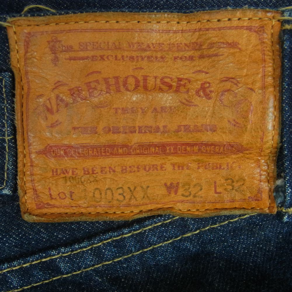 WAREHOUSE ウエアハウス 1003XX 1000XX シンチバッグベルト セルビッチ 赤耳 デニム パンツ インディゴブルー系 W32 L32【中古】