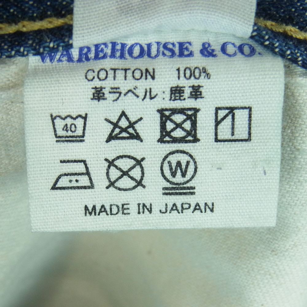 WAREHOUSE ウエアハウス 1003XX 1000XX シンチバッグベルト セルビッチ 赤耳 デニム パンツ インディゴブルー系 W32 L32【中古】
