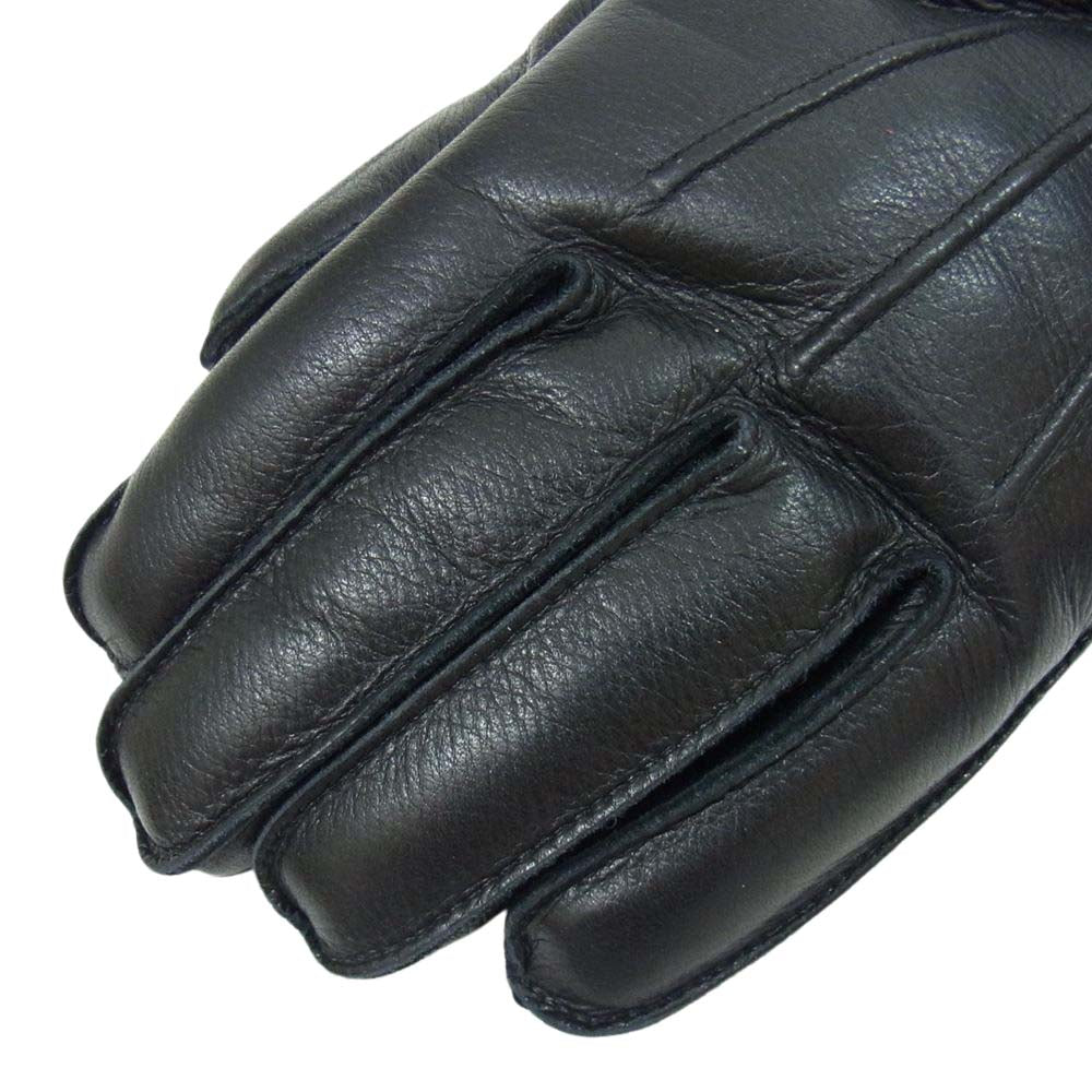 FREEWHEELERS フリーホイーラーズ SUPERIOR LEATHER TOGS Lined Winter Guntlets ガントレット レザー グローブ 手袋 ブラック系 M【中古】