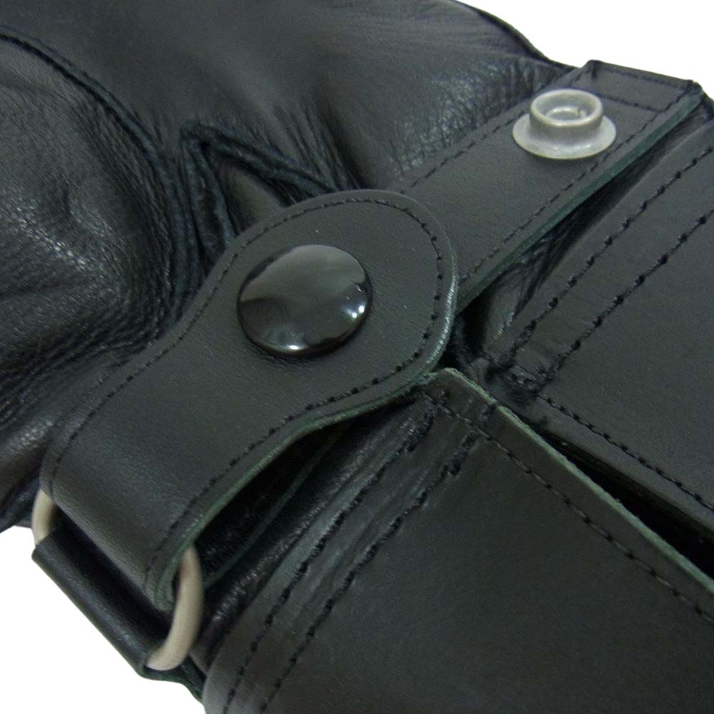 FREEWHEELERS フリーホイーラーズ SUPERIOR LEATHER TOGS Lined Winter Guntlets ガントレット レザー グローブ 手袋 ブラック系 M【中古】