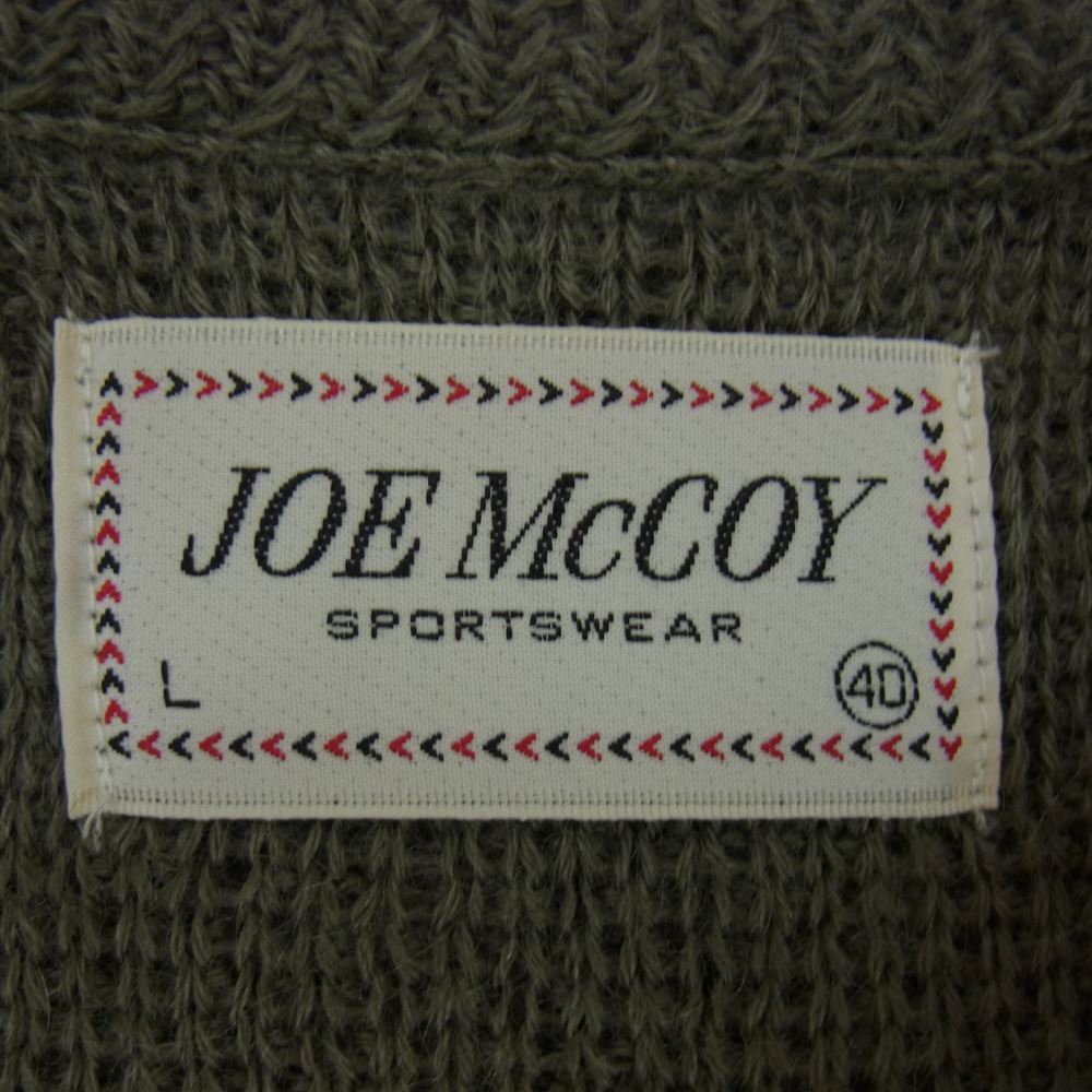 The REAL McCOY'S ザリアルマッコイズ 191-1-42 JOE McCOY ジョーマッコイ モヘア カーディガン モスグリーン カーキ系 L【中古】