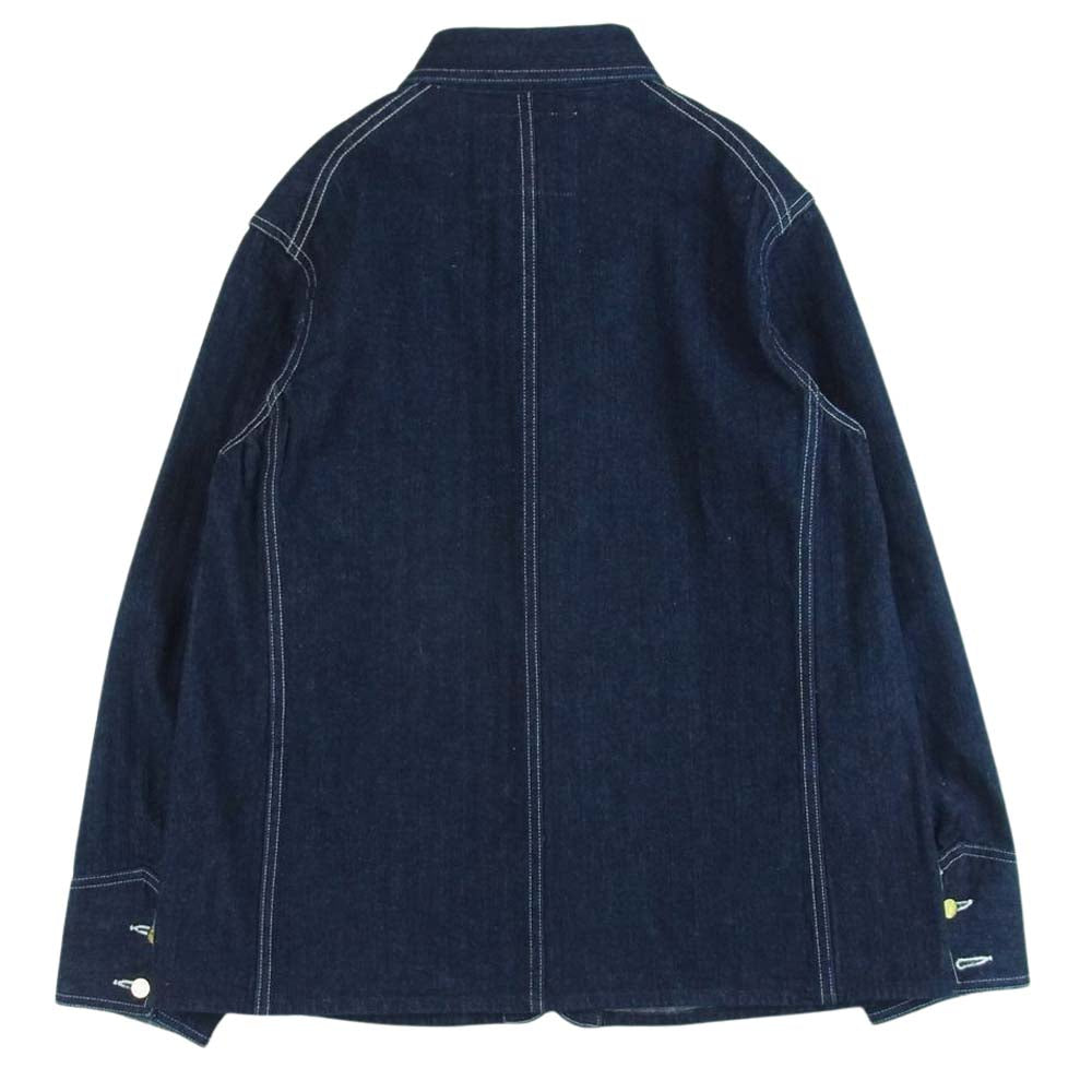 WAREHOUSE ウエアハウス Lot 2165 INDIGO HERRINGBONE COVERALL WITH CHINSTRAP インディゴ ヘリンボーン カバーオール デニム ジャケット インディゴブルー系 38【中古】