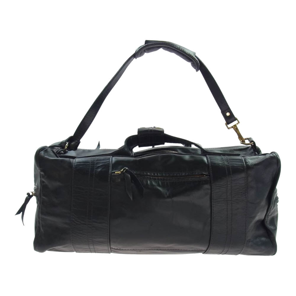 LANGLITZ LEATHERS ラングリッツレザーズ 2way レザー ボストン バッグ ブラック系【中古】