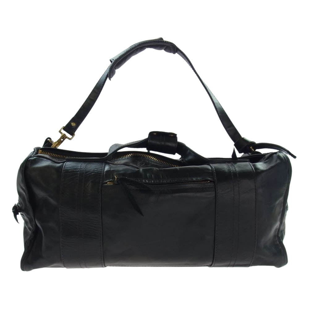 LANGLITZ LEATHERS ラングリッツレザーズ 2way レザー ボストン バッグ ブラック系【中古】