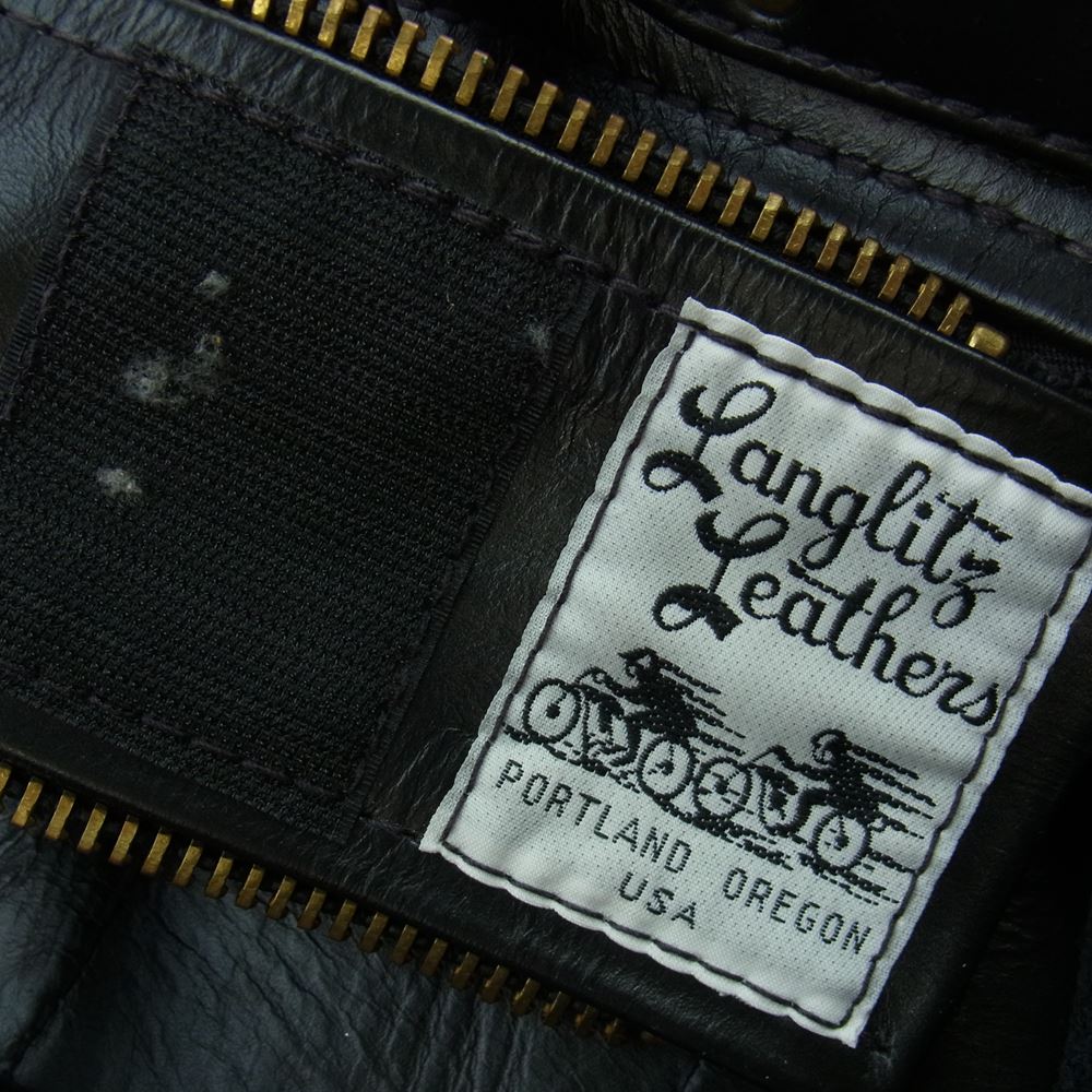 LANGLITZ LEATHERS ラングリッツレザーズ 2way レザー ボストン バッグ