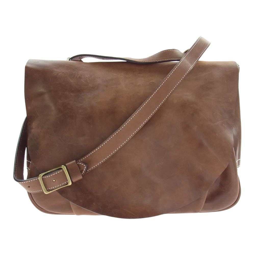 The REAL McCOY'S ザリアルマッコイズ MA21009 FRONT-QUARTER HORSEHIDE MAIL BAG ホースハイド 2way レザー ショルダー バッグ ブラウン系【中古】