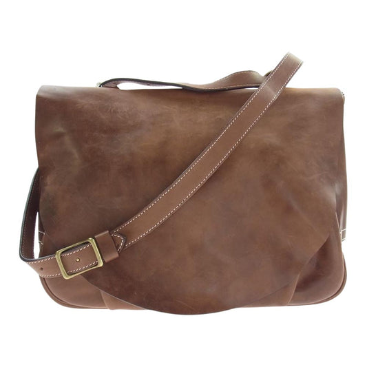 The REAL McCOY'S ザリアルマッコイズ MA21009 FRONT-QUARTER HORSEHIDE MAIL BAG ホースハイド 2way レザー ショルダー バッグ ブラウン系【中古】
