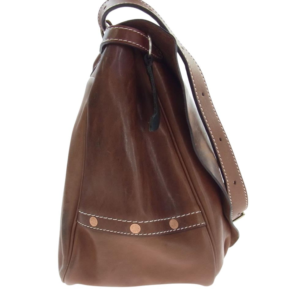 The REAL McCOY'S ザリアルマッコイズ MA21009 FRONT-QUARTER HORSEHIDE MAIL BAG ホースハイド 2way レザー ショルダー バッグ ブラウン系【中古】
