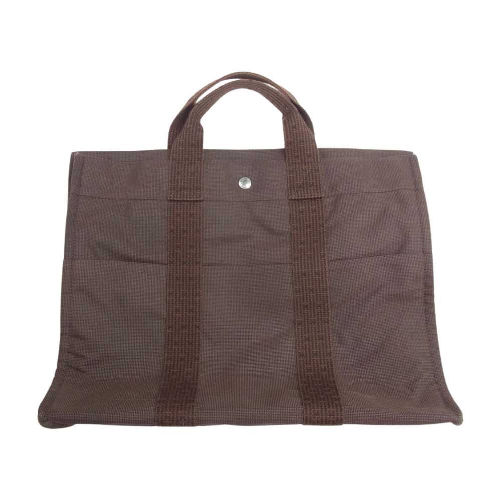 HERMES エルメス エールライン トート MM バッグ ブラウン系【中古】