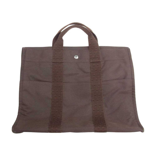 HERMES エルメス エールライン トート MM バッグ ブラウン系【中古】