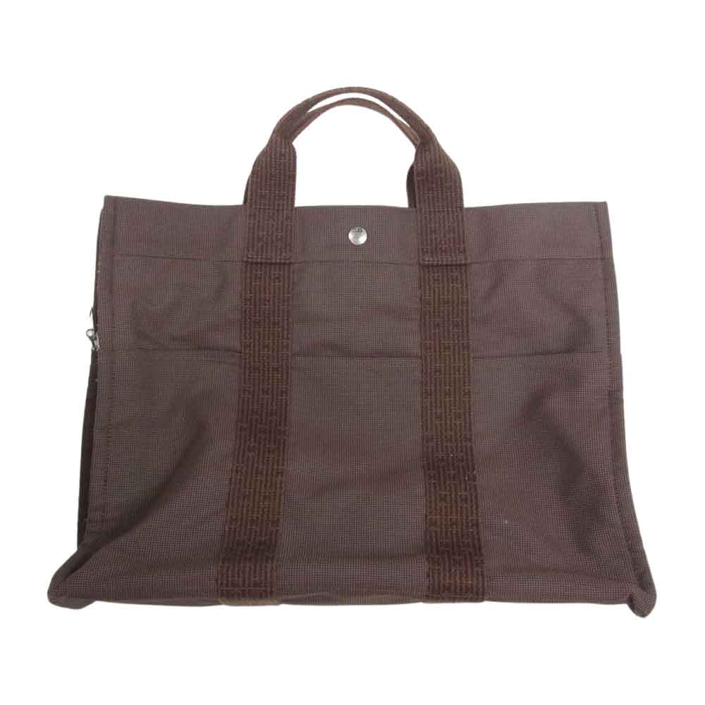 HERMES エルメス エールライン トート MM バッグ ブラウン系【中古】