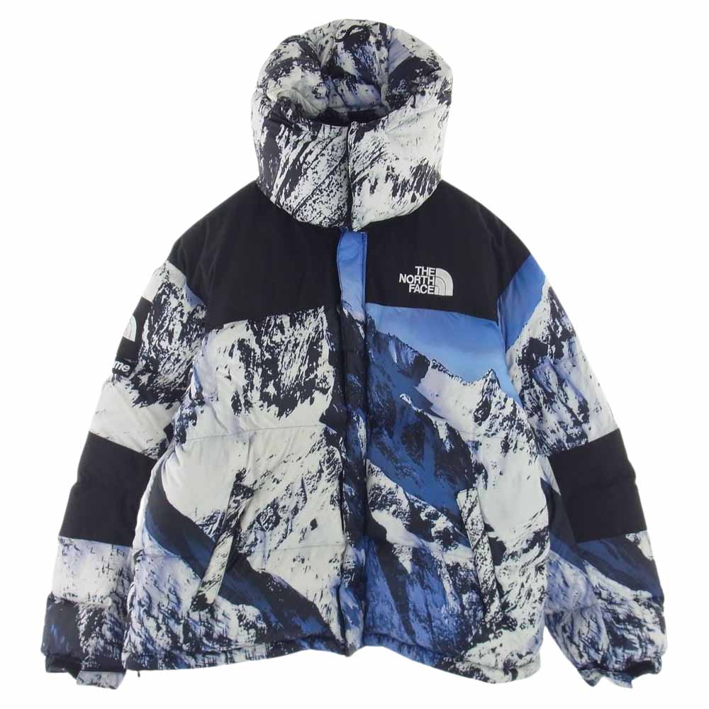 Supreme シュプリーム 17AW ND91701I  × THE NORTH FACE ザノースフェイス Mountain Baltoro Jacket 雪山 バルトロ ダウン ジャケット ライトブルー系 ホワイト系 ブラック系 M【美品】【中古】