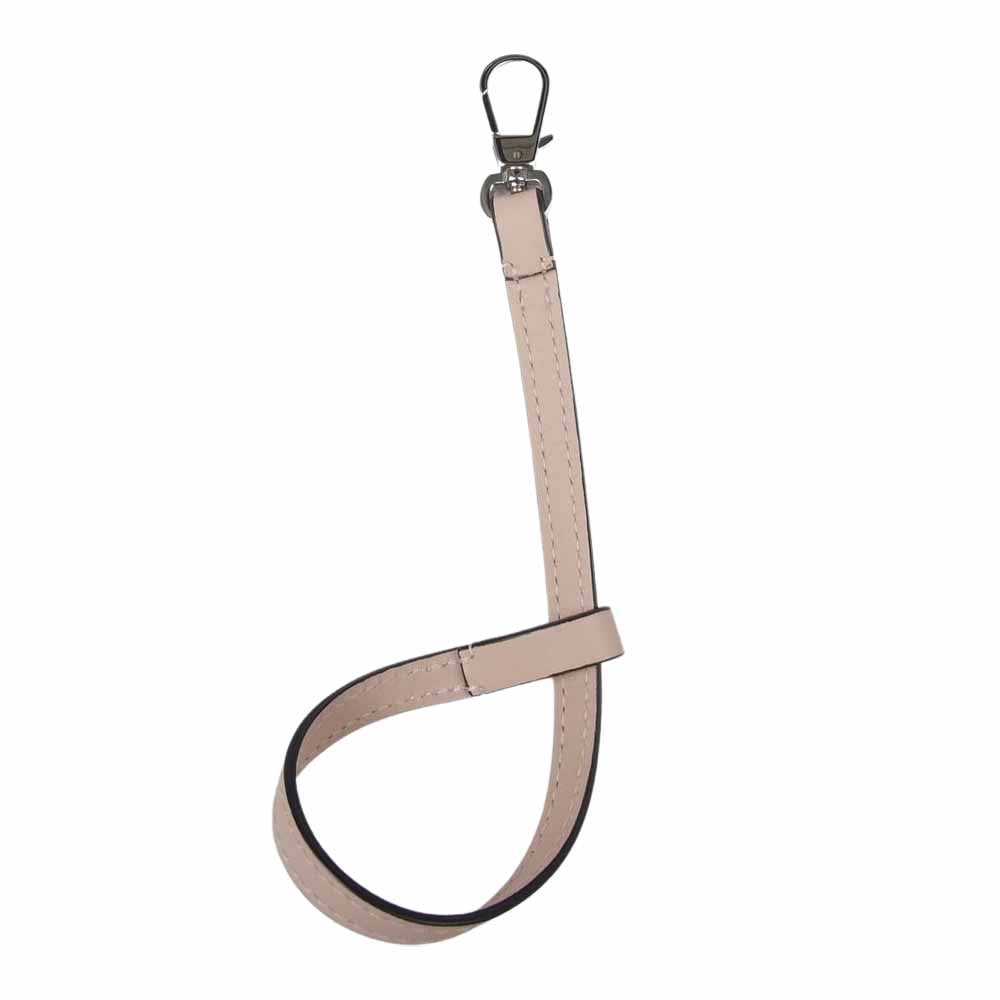 エルベシャプリエ 1660L  レザー ストラップ バッグチャーム ピンク系【美品】【中古】