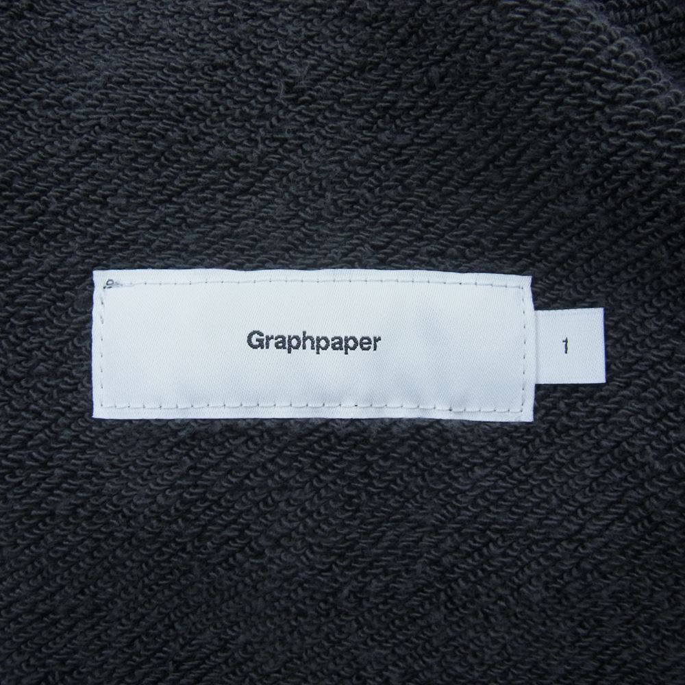 GRAPHPAPER グラフペーパー GU223-70115B × LOOPWHEELER ループウィラー for Graphpaper Sweat Pants スウェットパンツ  ダークグレー系 1【中古】