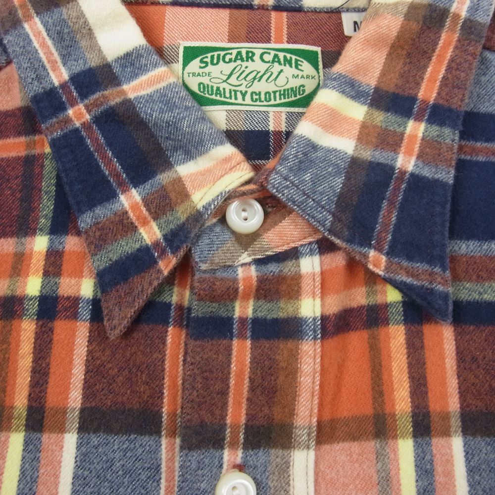 SUGAR CANE シュガーケーン SC26461 FLANNEL CHECK WORK SHIRTS フランネル チェック 長袖 ワークシャツ M【中古】