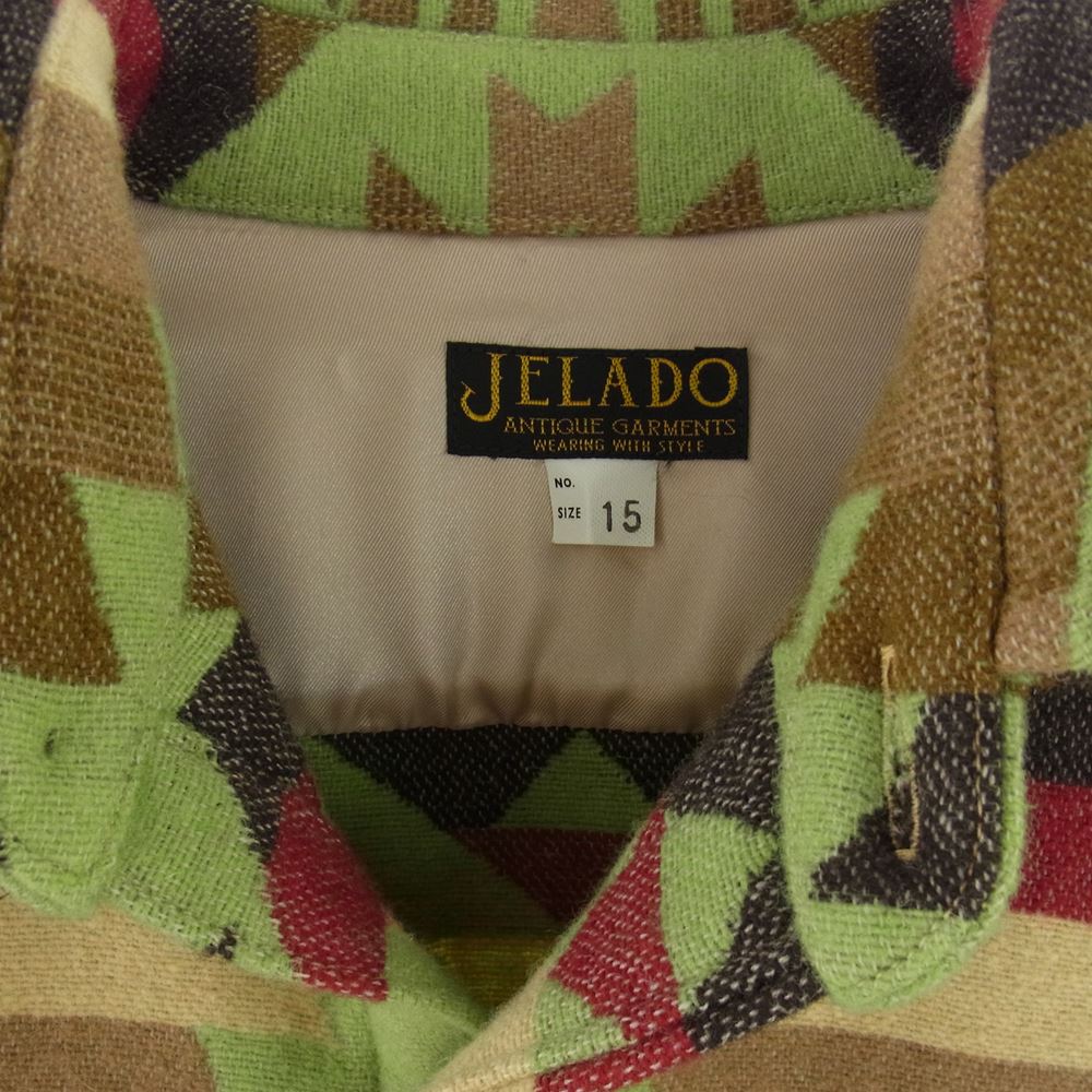 JELADO ジェラード JAGB-1405 Red Wolf CPO Jacket レッドウルフ ネイティブ柄 ウールブランケット ジャケット マルチカラー系 15【中古】