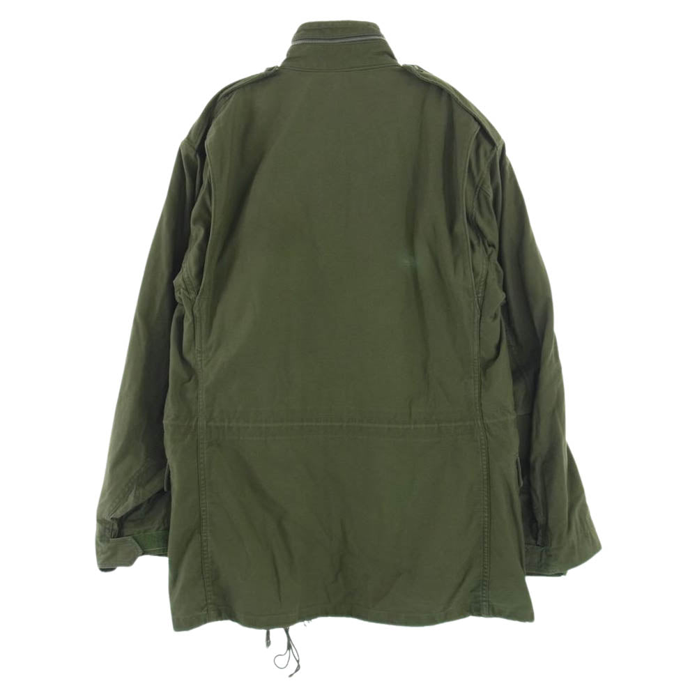 アメリカ軍 DSA 100-68-C-2018 ヴィンテージ 60s 68年製 米軍実物 U.S.ARMY M-65 グレーライナー セカンド 襟ファスナーシルバー系 フィールド ジャケット カーキ系 MEDIUM LONG【中古】