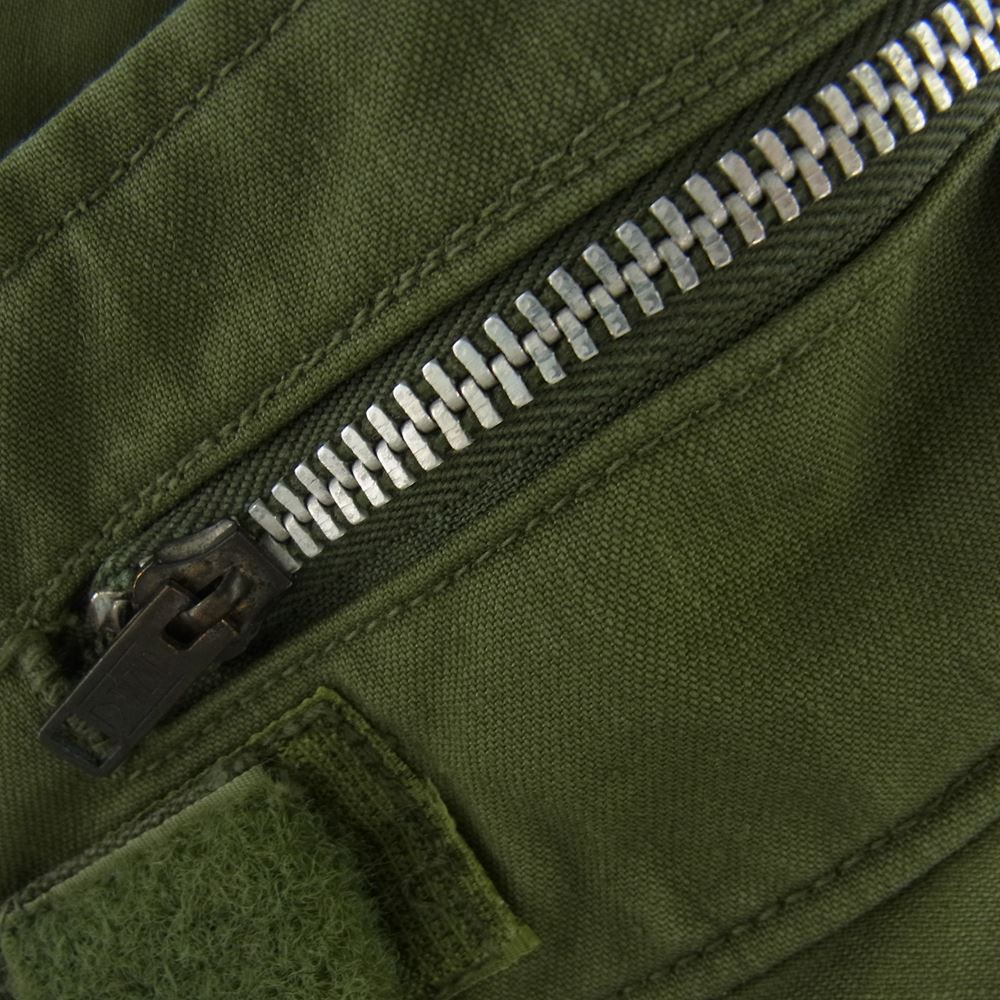 アメリカ軍 DSA 100-68-C-2018 ヴィンテージ 60s 68年製 米軍実物 U.S.ARMY M-65 グレーライナー セカンド 襟ファスナーシルバー系 フィールド ジャケット カーキ系 MEDIUM LONG【中古】