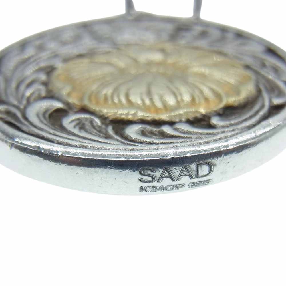 SAAD サード 925 SILVER ハイビスカス ペンダントトップ シルバー系 ゴールド系【中古】