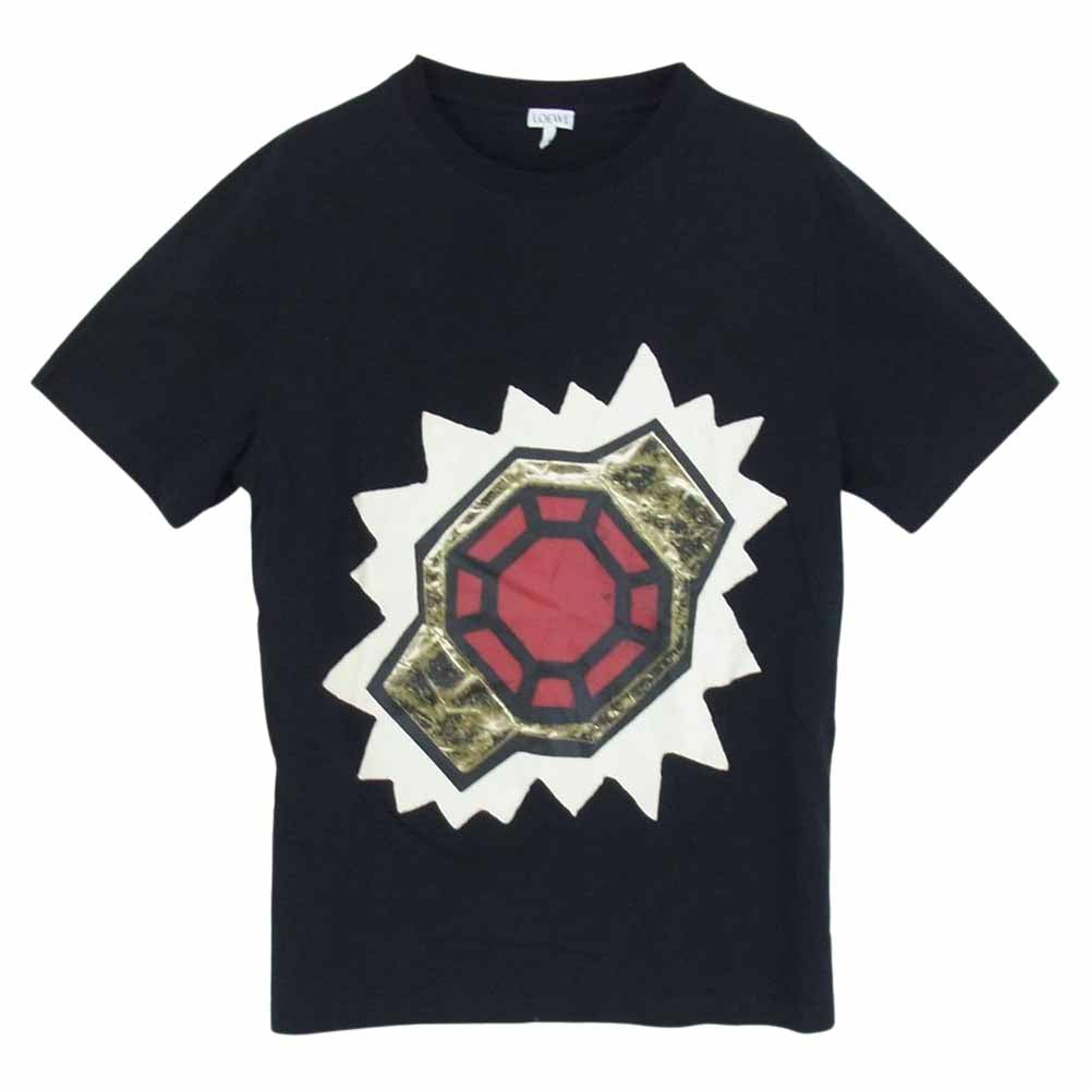 LOEWE ロエベ  21SS  S359333XCB × Joe brainard ジョー・ブレイナード ジュエルプリント バックロゴ 半袖 Tシャツ ブラック系 S【中古】