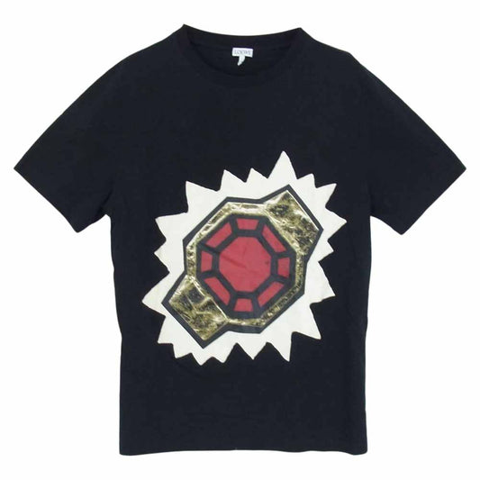 LOEWE ロエベ  21SS  S359333XCB × Joe brainard ジョー・ブレイナード ジュエルプリント バックロゴ 半袖 Tシャツ ブラック系 S【中古】