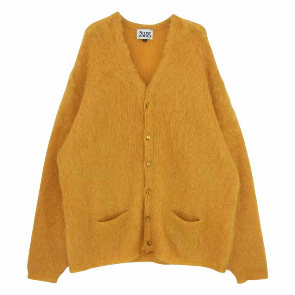 ステップアヘッド モヘア カーディガン イエロー系 L【中古】