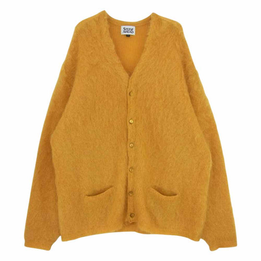 ステップアヘッド モヘア カーディガン イエロー系 L【中古】