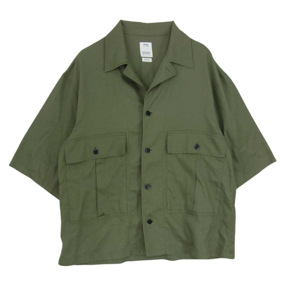 VISVIM ビズビム 19SS 0119105011017 CORNET SHIRT S/S コルネット オープンカラー 半袖 シャツ  グリーン系 3【中古】