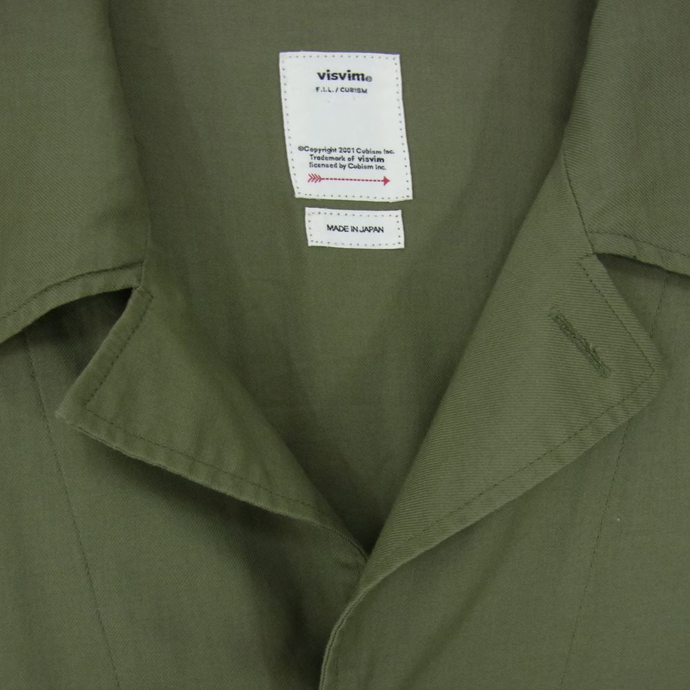 VISVIM ビズビム 19SS 0119105011017 CORNET SHIRT S/S コルネット オープンカラー 半袖 シャツ  グリーン系 3【中古】