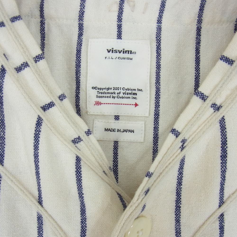 VISVIM ビズビム 19SS 0119105011013 DUGOUT SHIRT L/S ダグアウト ベースボール シャツ 長袖  オフホワイト系 4【中古】