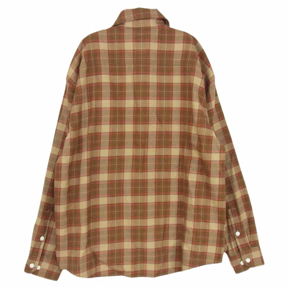 VISVIM ビズビム 20AW 0120205011012 LUMBER ELK CHECK L/S 先染め チェック フランネル シャツ 長袖 牛骨釦 ブラウン系 2【中古】