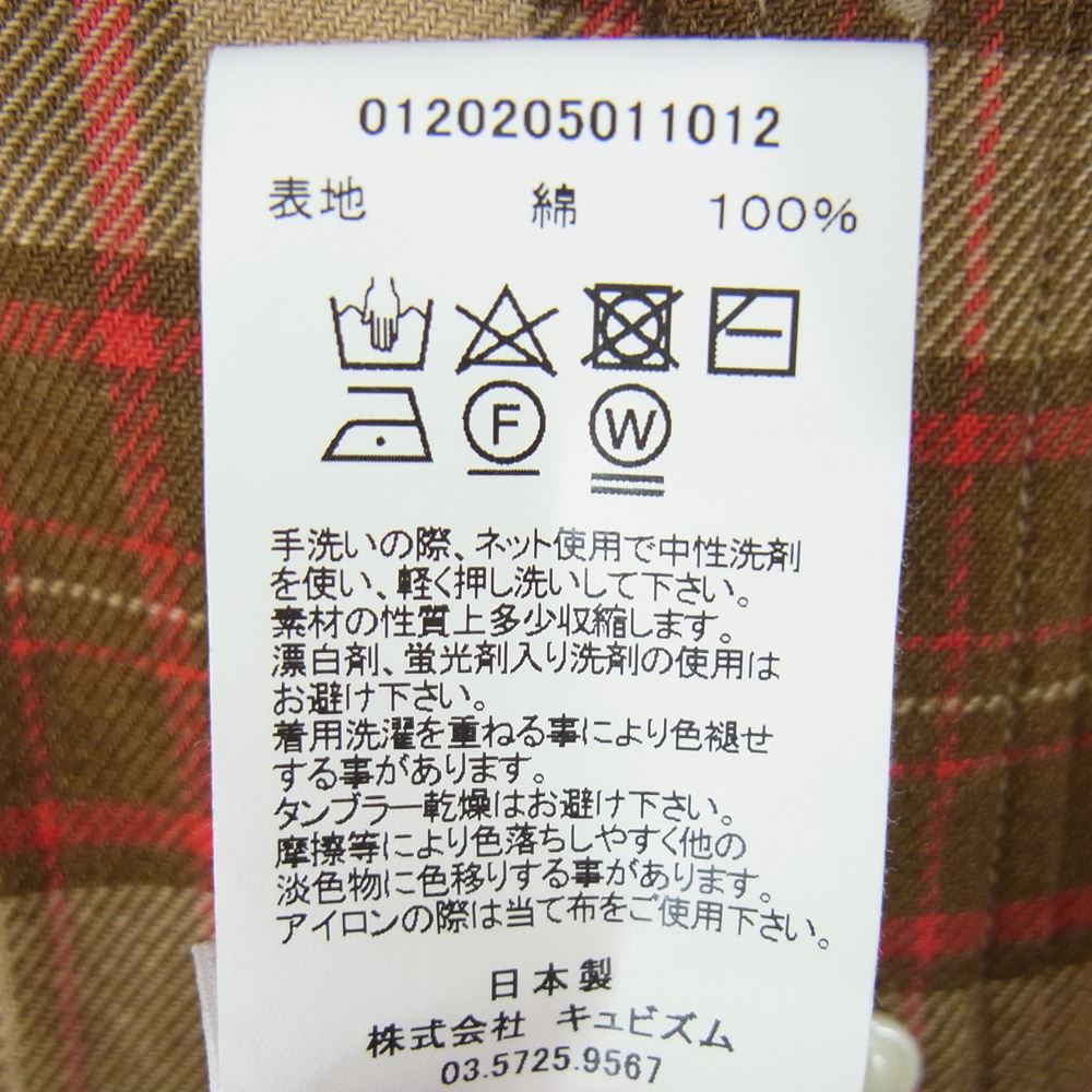 VISVIM ビズビム 20AW 0120205011012 LUMBER ELK CHECK L/S 先染め チェック フランネル シャツ 長袖 牛骨釦 ブラウン系 2【中古】