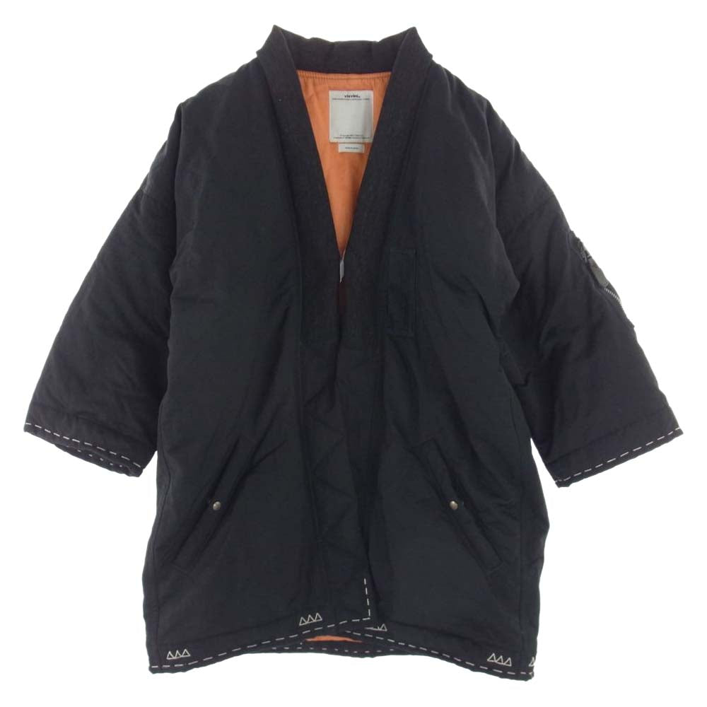 VISVIM ビズビム 17AW 0117205013003 SANJURO KIMONO DOWN JKT サンジュウロウ キモノ ダウン ジャケット ブラック系 3【中古】