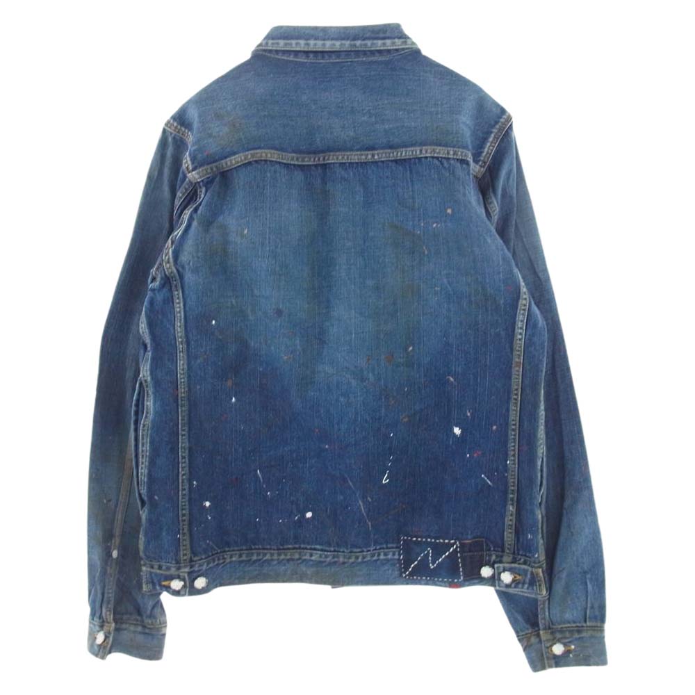 VISVIM ビズビム 20SS 0120105006004 SS 101 JKT DRY DMGD DMGD-999 ペイント 加工 デニム ジャケット インディゴブルー系【中古】