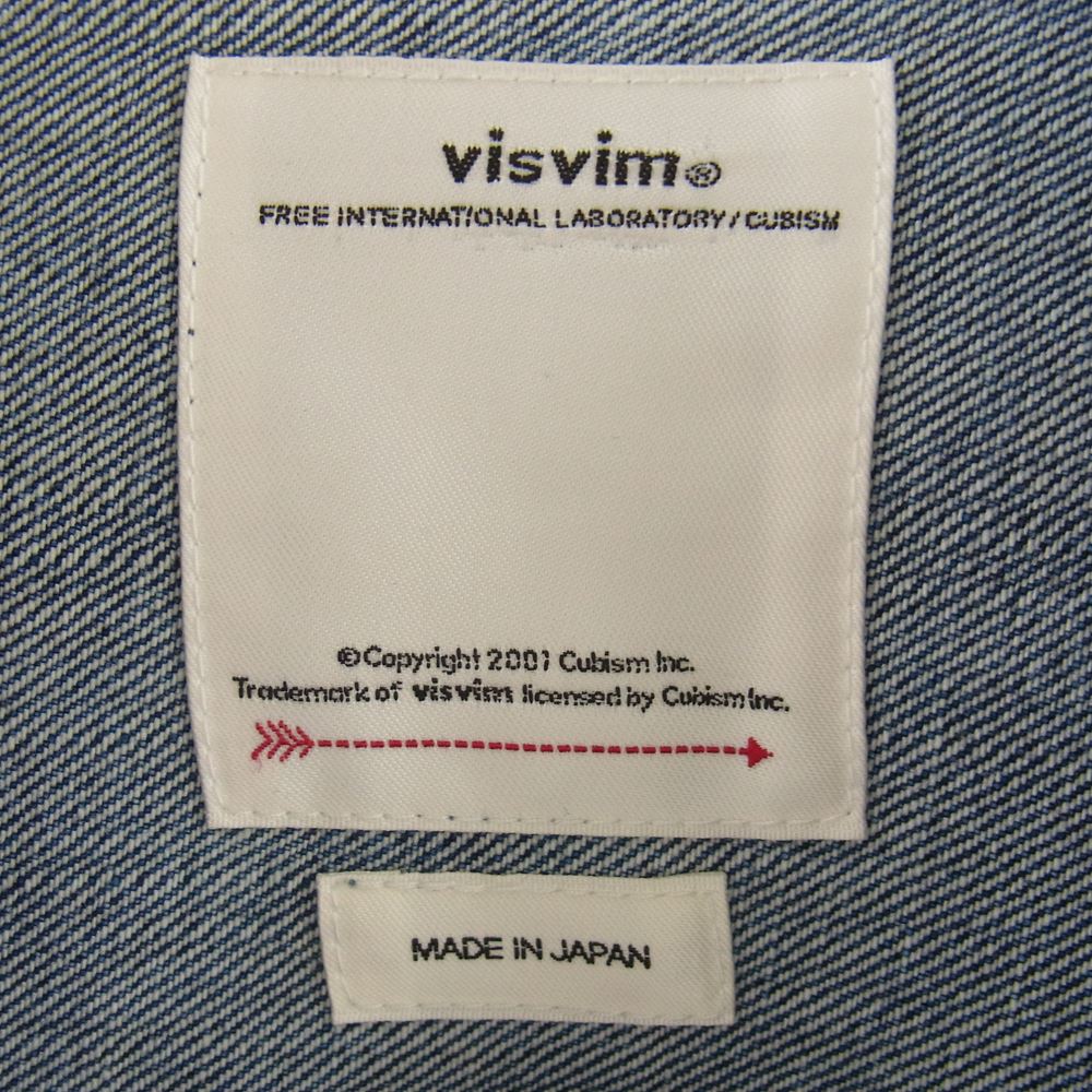 VISVIM ビズビム 20SS 0120105006004 SS 101 JKT DRY DMGD DMGD-999 ペイント 加工 デニム ジャケット インディゴブルー系【中古】