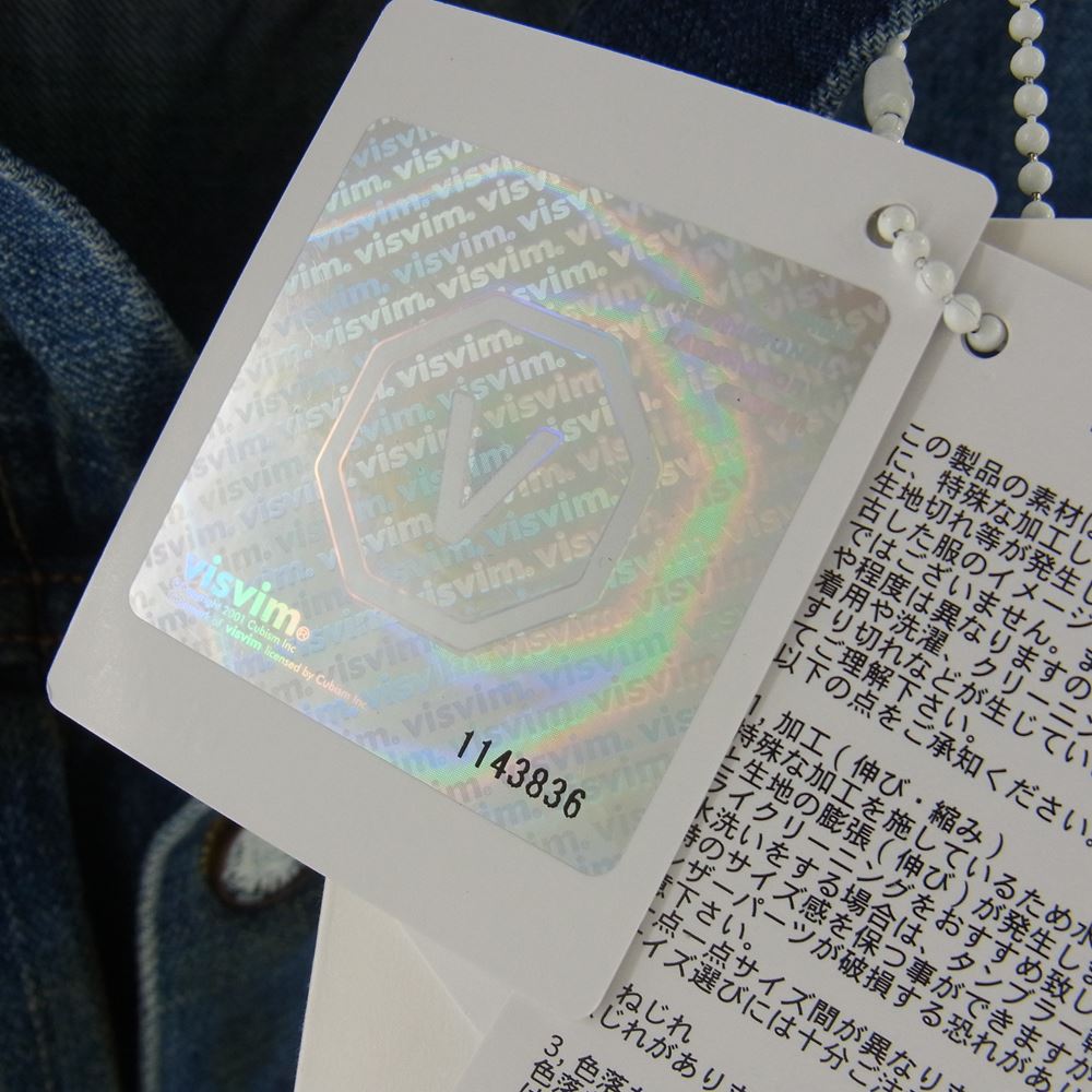 VISVIM ビズビム 20SS 0120105006004 SS 101 JKT DRY DMGD DMGD-999 ペイント 加工 デニム ジャケット インディゴブルー系【中古】