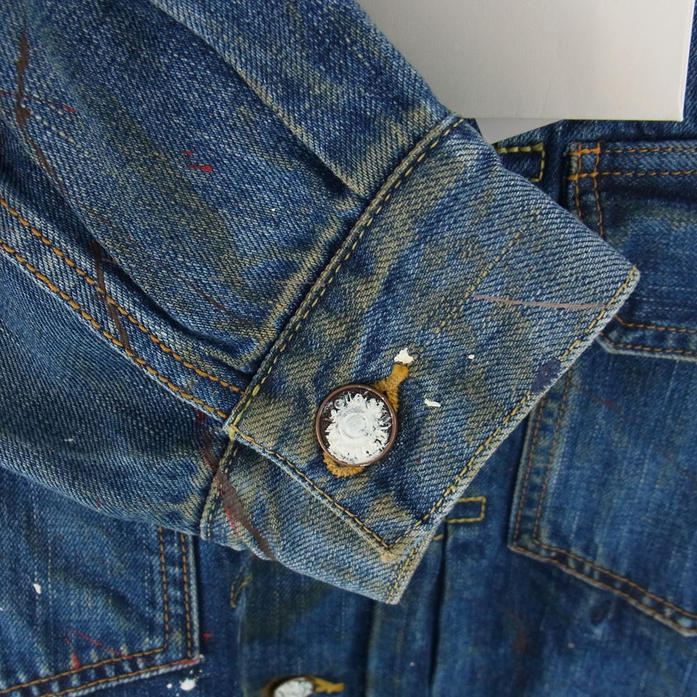 VISVIM ビズビム 20SS 0120105006004 SS 101 JKT DRY DMGD DMGD-999 ペイント 加工 デニム ジャケット インディゴブルー系【中古】