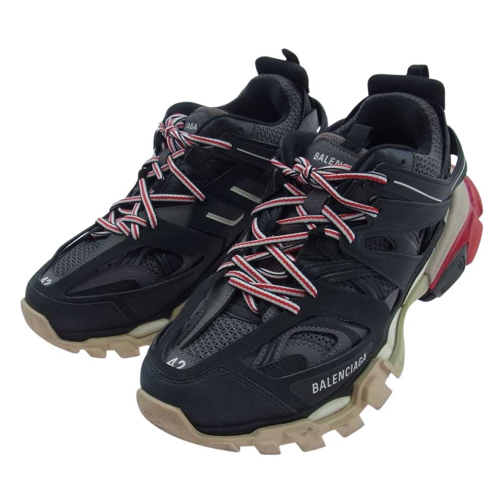 BALENCIAGA バレンシアガ 542023 TRACK TRAINER トラック トレーナー ダッド シューズ スニーカー ダークグレー系 ブラック系 レッド系 27.5cm【中古】