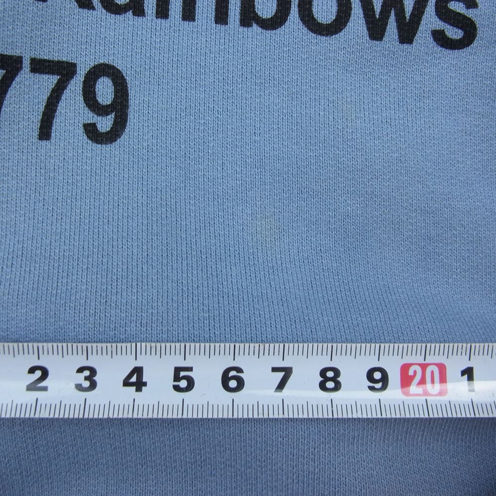 VETEMENTS ヴェトモン 18SS WSS18TR28 Rainbows Unicorn Hooded バック プリント ユニコーン パーカー ブルー系 XS【中古】