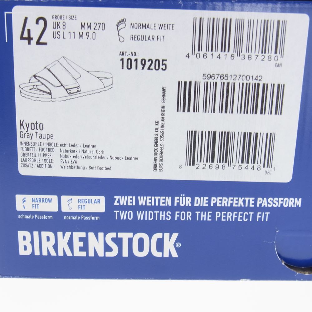 BIRKENSTOCK ビルケンシュトック 1019205 KYOTO SFB キョウト ヌバック スエード サンダル ベージュ系【中古】