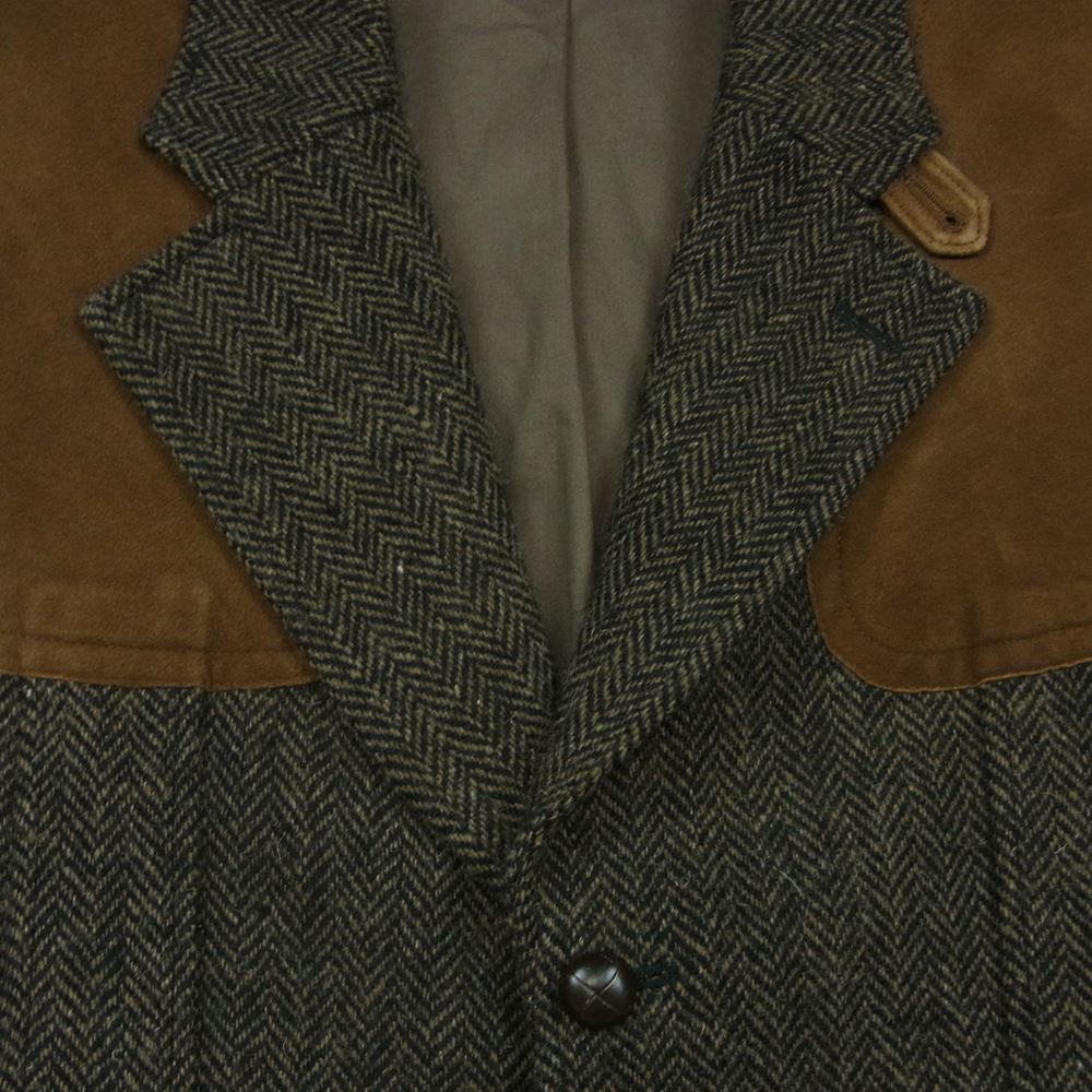 RRL ダブルアールエル 肩切替え ツイード ジャケット マカオ製 ダークブラウン系 M【中古】