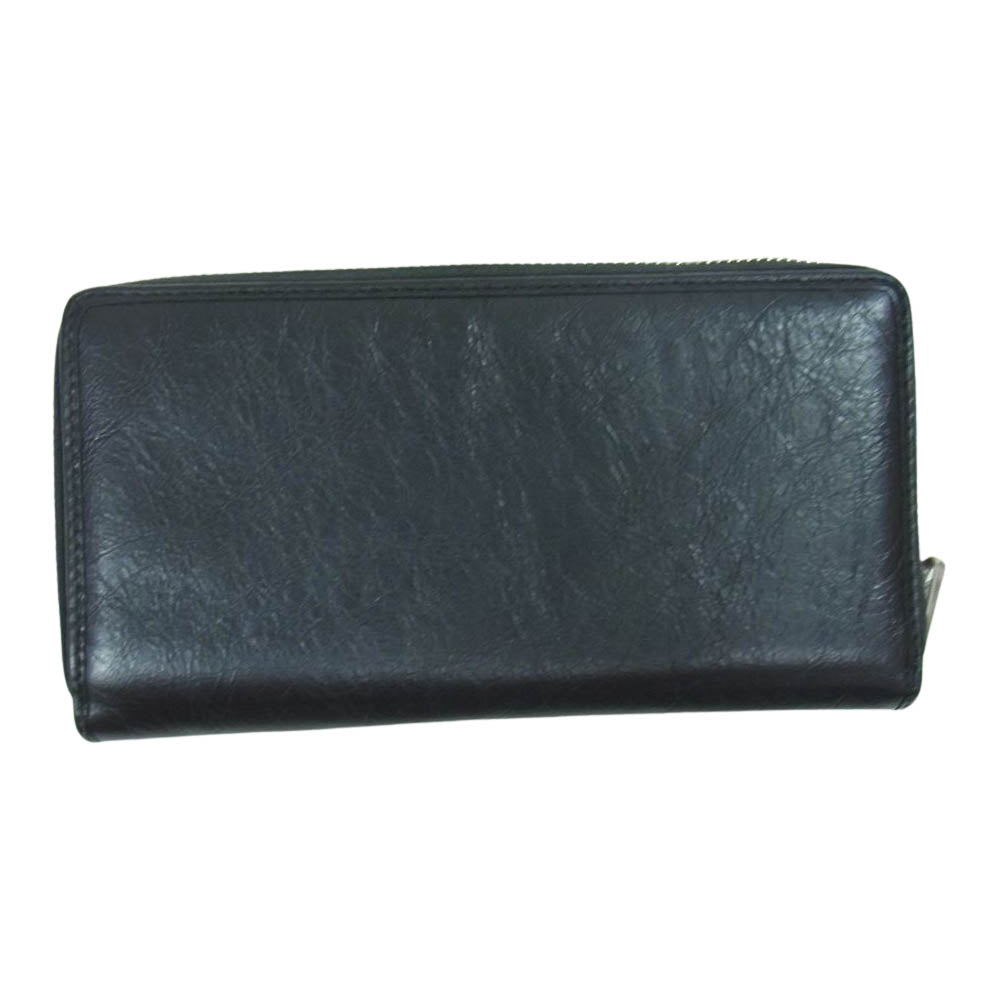 GUCCI グッチ 575988-0416 インターロッキングG レザー ラウンドファスナー 長財布 ブラック系【中古】