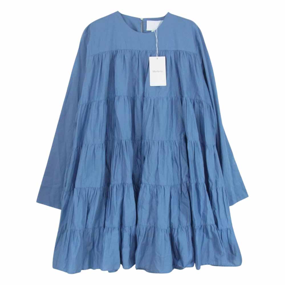 マーレット 23SS  Slate Blue ソリマン ワンピース  ブルー系 L【新古品】【未使用】【中古】