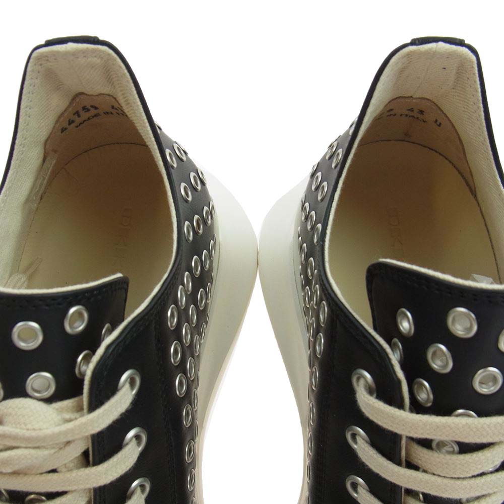 Rick Owens リックオウエンス  DU01C6842  DRKSHDW VLES2 ABSTRACT LOW Sneakers ダークシャドウ ハイカット スニーカー ブラック系 43【新古品】【未使用】【中古】