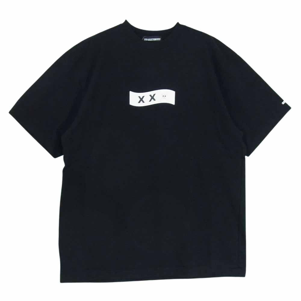 GOD SELECTION XXX ゴッドセレクション 21SS GX-S21-OPST-04 × ONE PIECE ワンピース エース＆ルフィ 頂上決戦プリント 半袖 Tシャツ ブラック系 L【美品】【中古】
