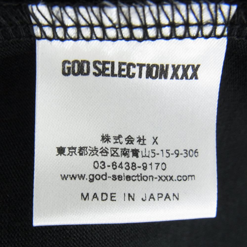 GOD SELECTION XXX ゴッドセレクション 21SS GX-S21-OPST-04 × ONE PIECE ワンピース エース＆ルフィ 頂上決戦プリント 半袖 Tシャツ ブラック系 L【美品】【中古】