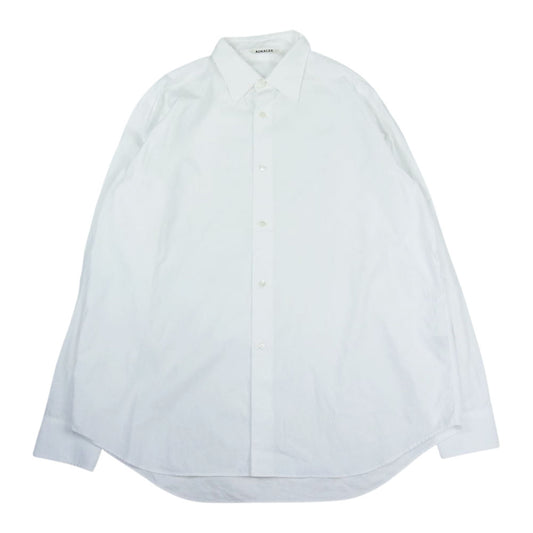 AURALEE オーラリー 22SS  A22SS01TN WASHED FINX TWILL SHIRTS  ツイル 長袖 シャツ ホワイト系 5【中古】