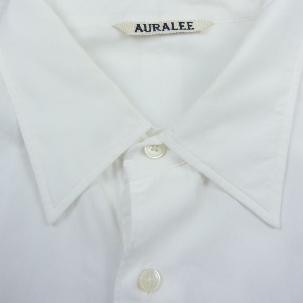AURALEE オーラリー 22SS  A22SS01TN WASHED FINX TWILL SHIRTS  ツイル 長袖 シャツ ホワイト系 5【中古】